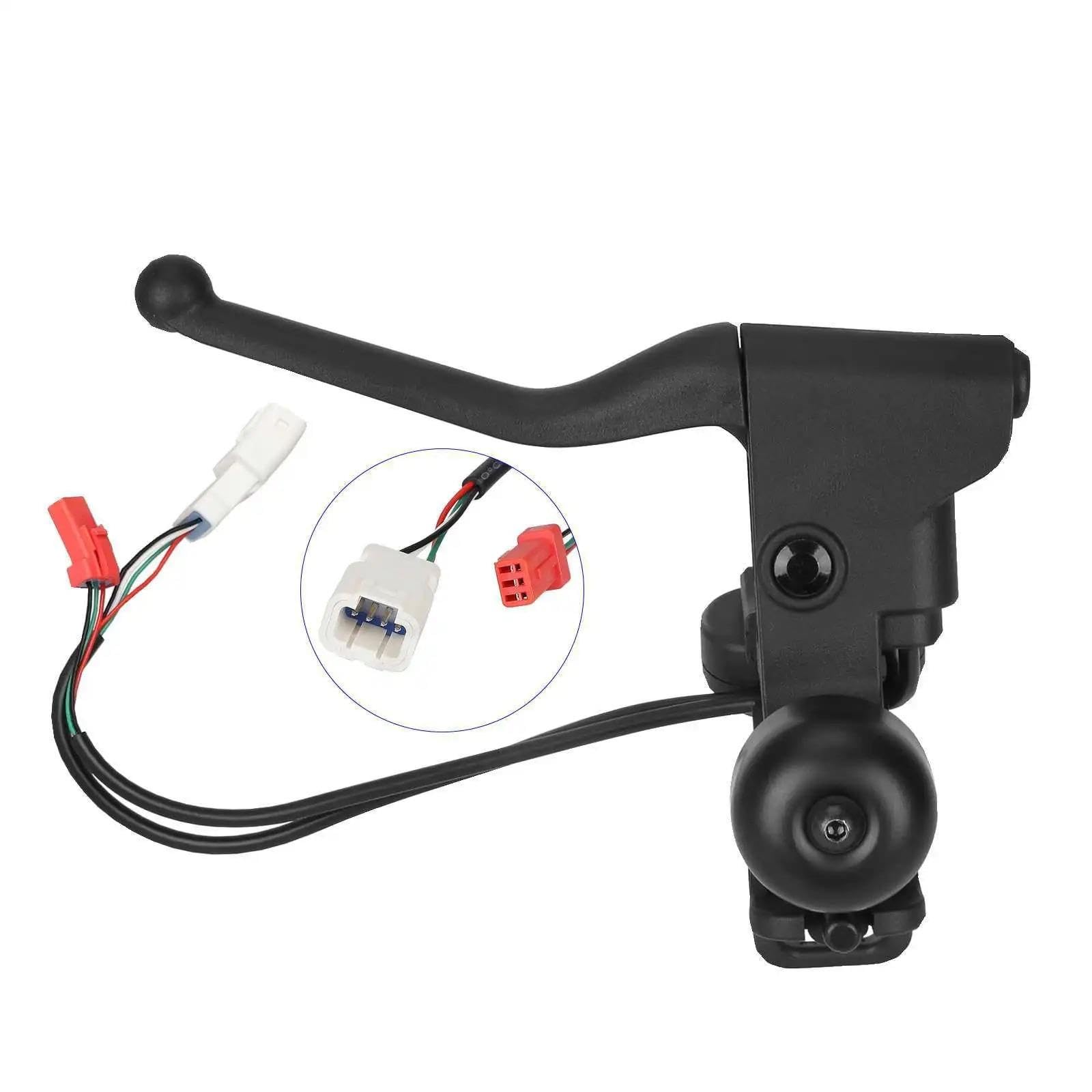 Manija de Freno con botón de luz de Giro, Conjunto de Campana for Patinete eléctrico for Xiaomi Elite, Piezas de Repuesto de Palanca de Freno Izquierda
