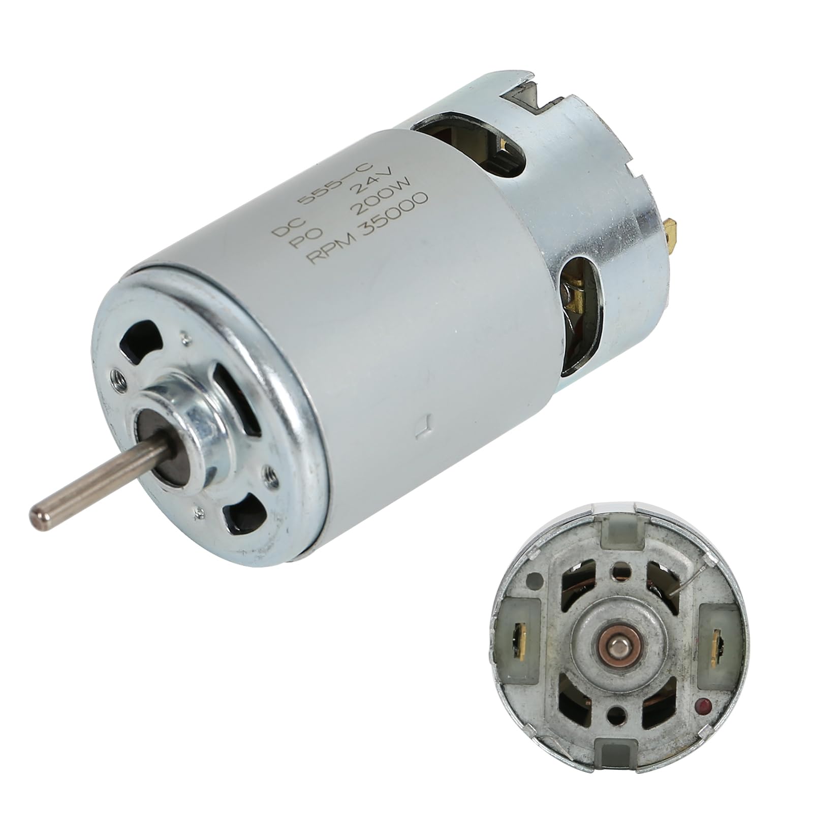 kyaoayo 2 stuks elektromotor, 24 V RS555 35000 omw/min elektrische motor, aandrijfmotor, mini-motor, kindervoertuig aandrijfmotoraccessoires, geschikt voor kindervoertuigen, kleine elektrische