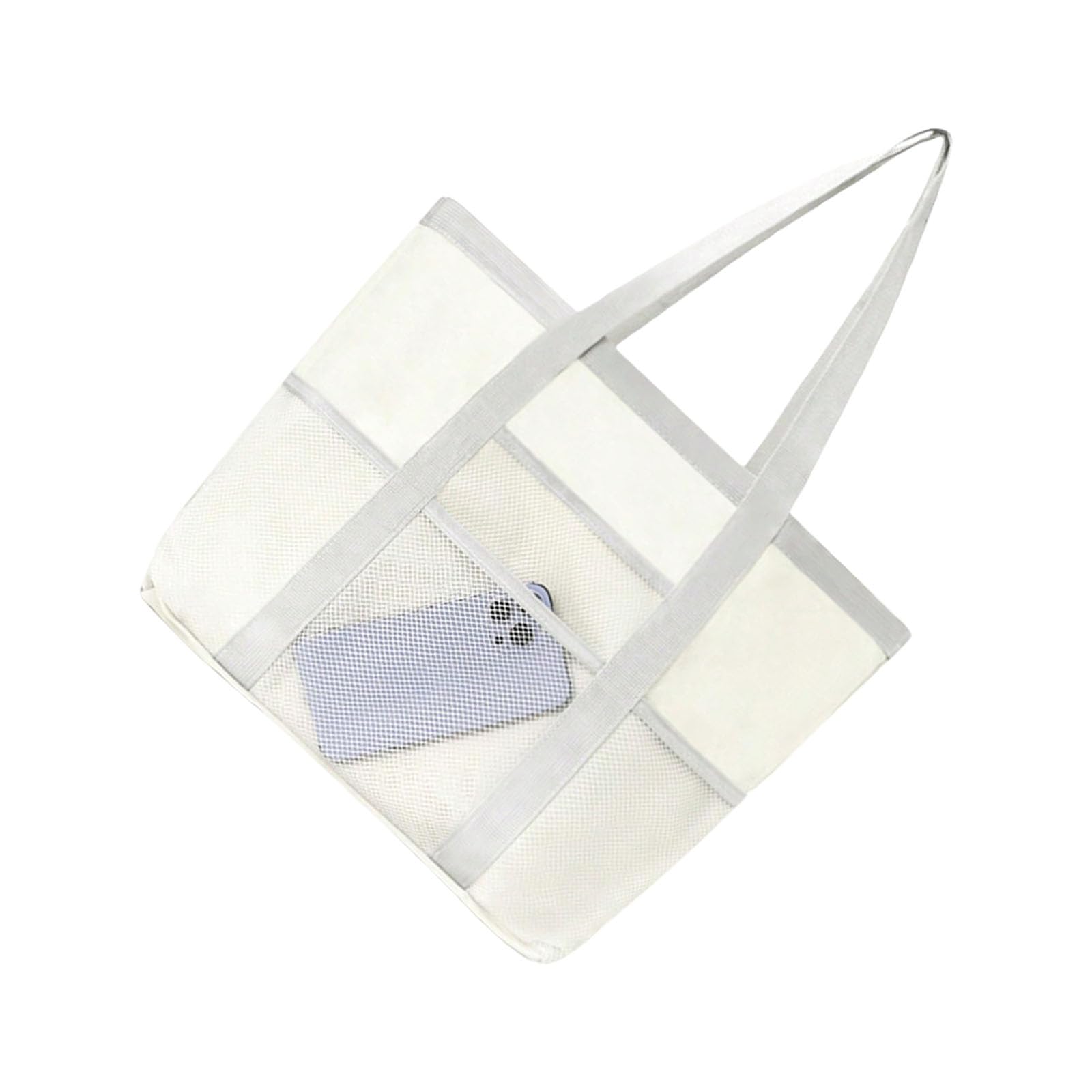 NVOQILIN Foldable Meshes Beach Bag with Ample Storage Space Designs for Family Outings and Everyday Errands Storage Solution Camping Bag