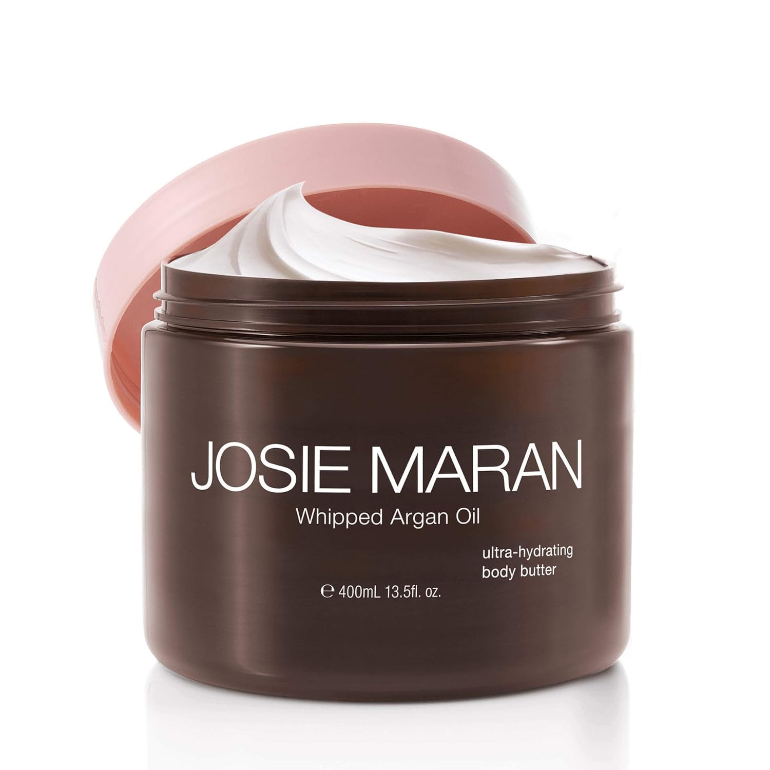 Josie MaranWhipped Argan Oil Body Butter - Nourishing Body Cream - Quick-Absorbing Moisturizer - Organic Argan Oil from Morocco (13.5 fl. oz, Peppermint Bark)