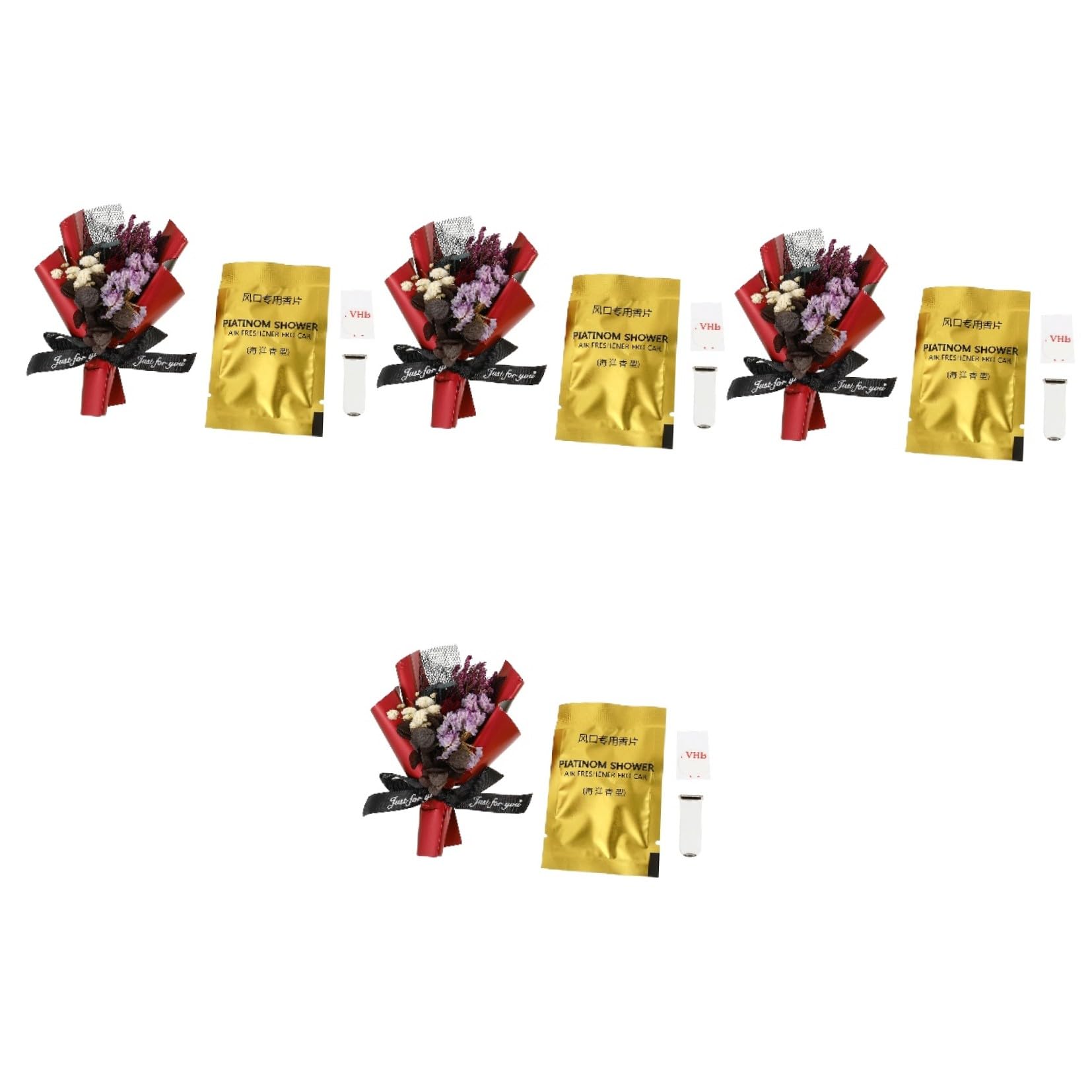 Mobestech 4pezzi Profumatore Auto Clip Con Fiore Diffusore Aromatico Per Ventilazione Decorazione Unica Per Interni Auto Versatile Per Ufficio e Casa Facile Da Installare e Resistente