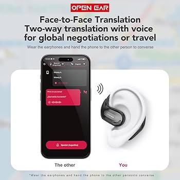 Translating Earbuds ERAZER XT66PRO AI Translation Earbuds - 135 Languages Real-Time Translator Translator Earbuds Real Time