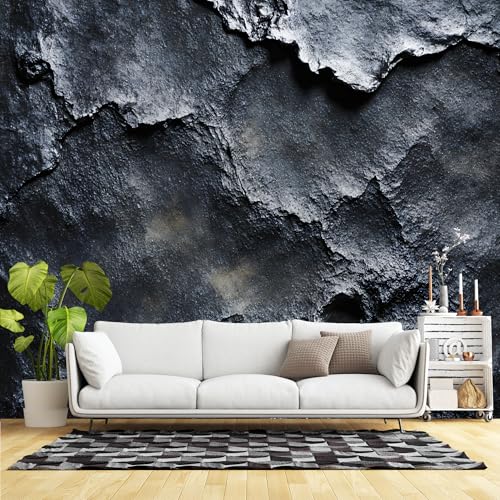 Murales de pared de tamaño personalizado, superficie de piedra texturizada rugosa, tela autoadhesiva (sin PVC), papel tapiz fotográfico grande extraíble para sala de estar, dormitorio, oficina