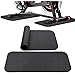 Hahorpa 2Pcs Treadmill Mat Floor Protector, Anti Vibration Turbo Trainer Mat, Non-Slip Double-Sided Silicone Exercise Mats Thick, Stable Gym Floor Mats for Fitness Equipment, Indoor Cycling, Home