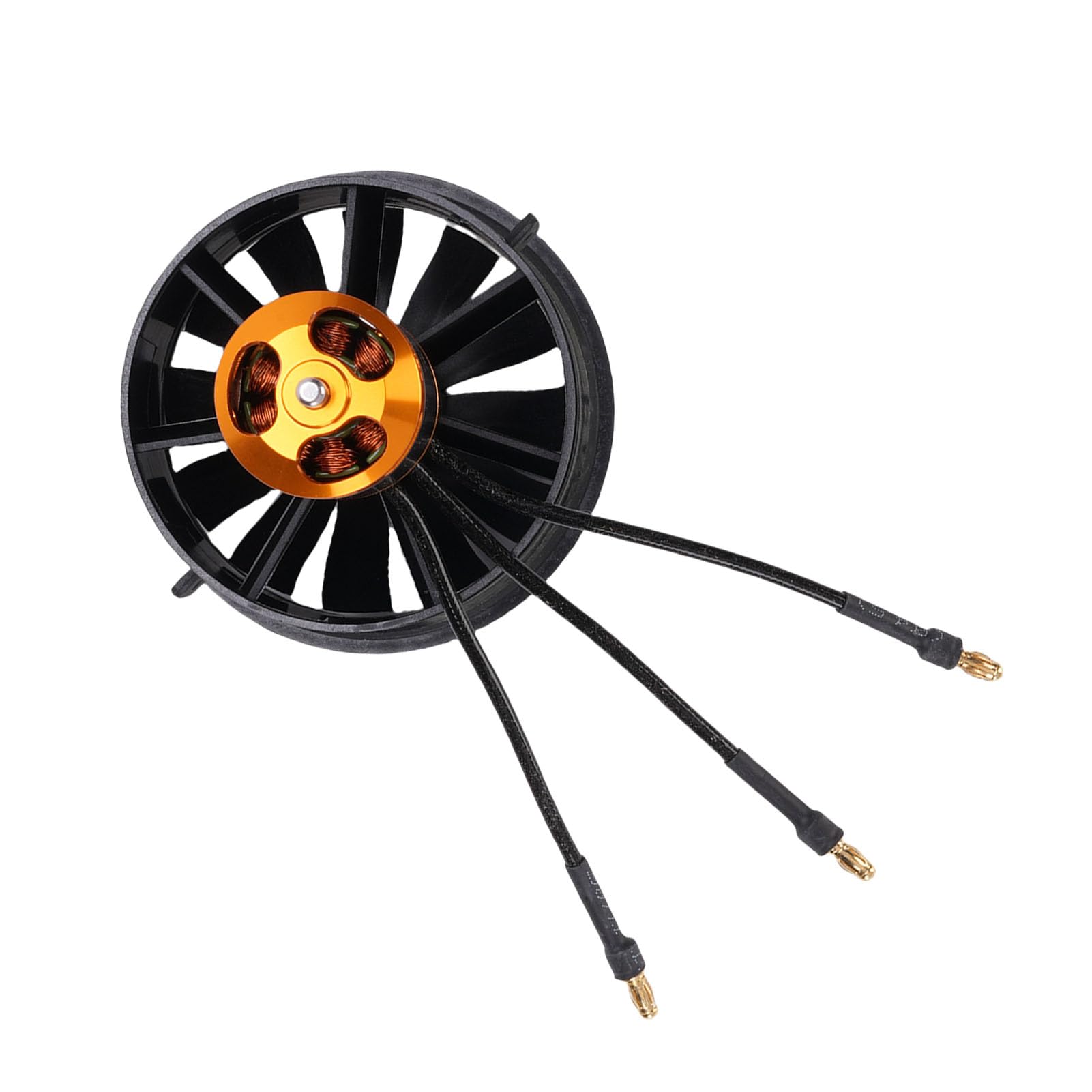 Ducted Fan, 64mm 12 Blades Ducted Fan and 2100KV Motor with Control Board and Switch, Electric Ducted Fan Brushless Motor ESC Kit for Computer Cooling, Plastic and Aluminum