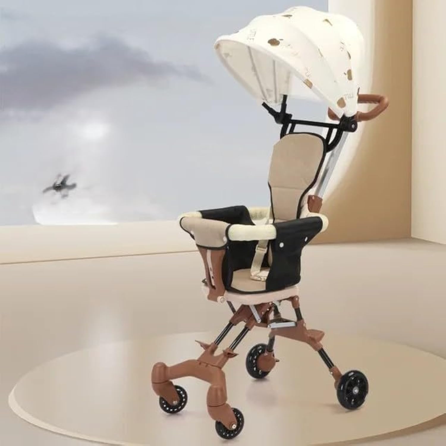 Baby Stroller, Baby Riding Magic Tool, Lightweight Foldable Baby Stroller, Two-Way Stroller, Four Wheels