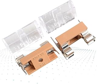 10 Pieces Panel Mount PCB Fuse Holder Box with Glass Fuse Holder Cover 5x20mm