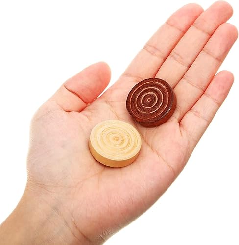 Miniatura 4 de YB-OSANA Juego de ajedrez y damas de madera 2 en 1 juego de ajedrez con 30 cuadros juego de ajedrez juego en 2 estilos y 2 colores conjunto