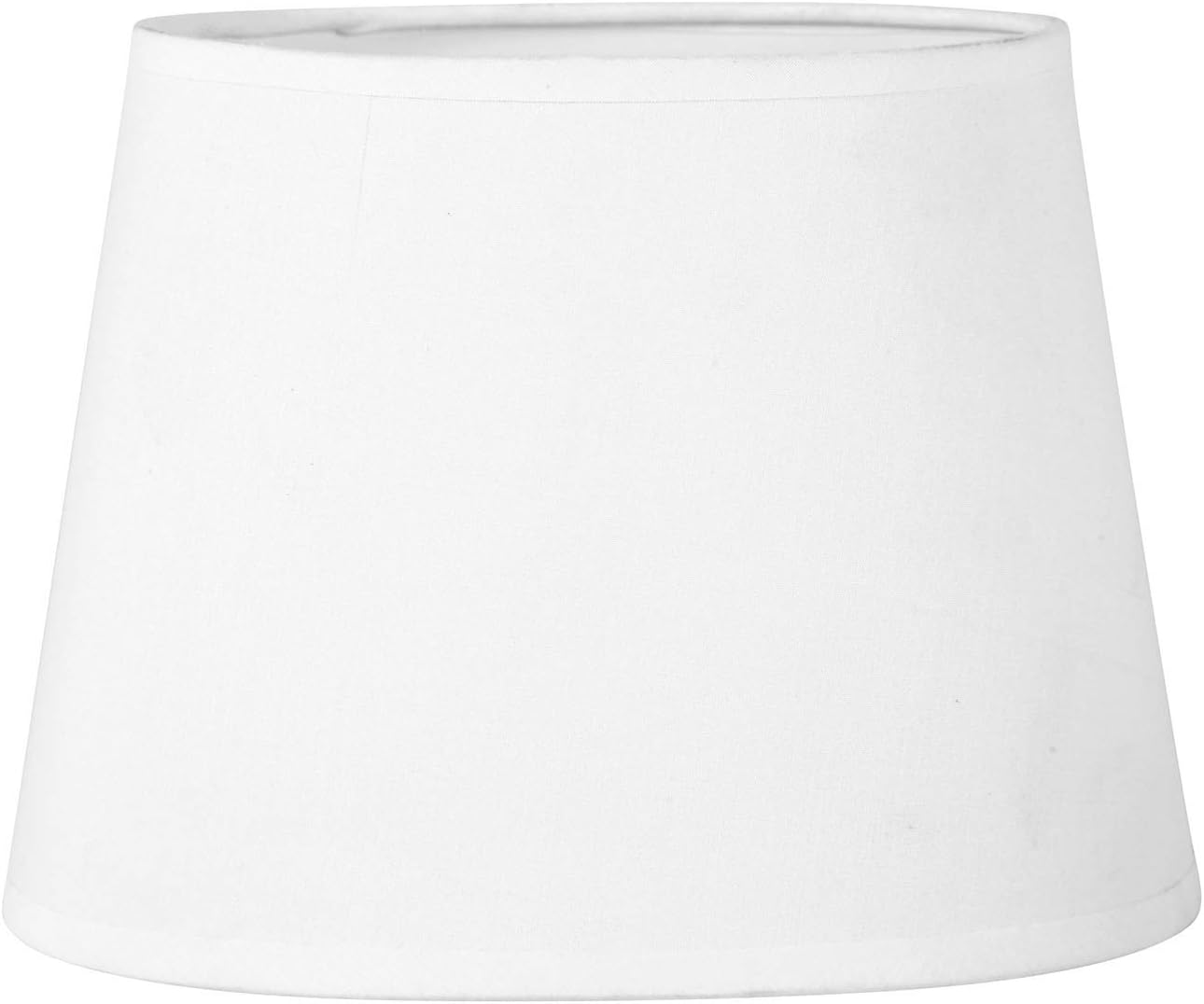 Sema 97117 Oval Textured Fabric Lampshade - White