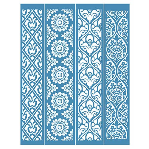 YPBEW Vintage Lace Self Adhesive Silk Screen Printing Stencil Mesh Transfers Shirt Knitting Hook Set