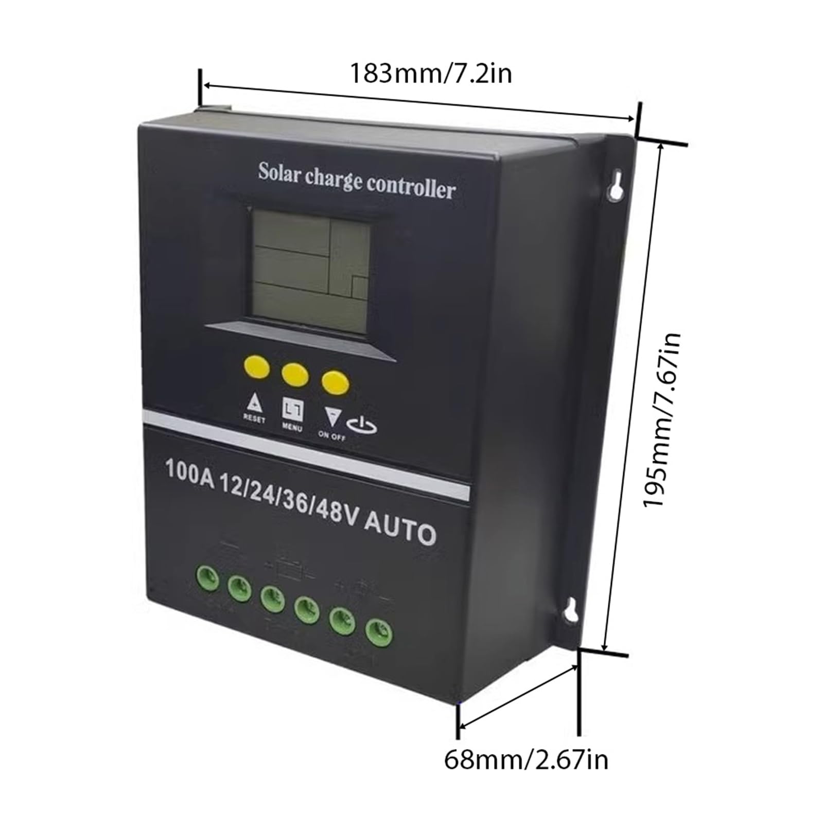 Kontroler ładowania Słonecznego MPPT Wydajny Wyświetlacz LCD Inteligentny Regulator do Akumulatora Kwasowo-ołowiowego Podwójne Porty USB Radiatory ze Stopu Aluminium dla Użytkowników Paneli