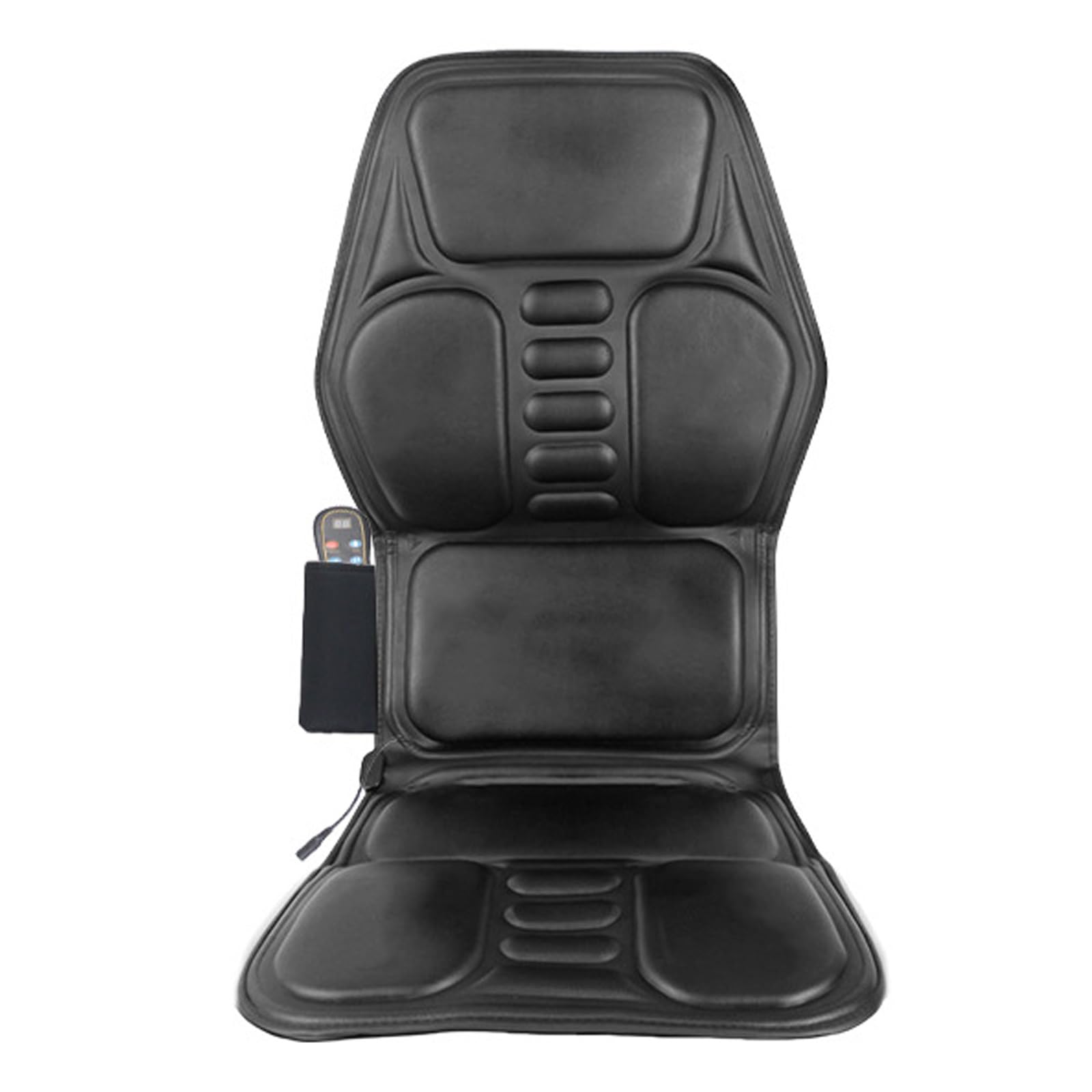 Massage Chair Tres Ajustes de Temperatura y Temporizador Asiento Masajeador Espalda para Coche Bolsillo Lateral Apto para Uso Doméstico y de Oficina(B)