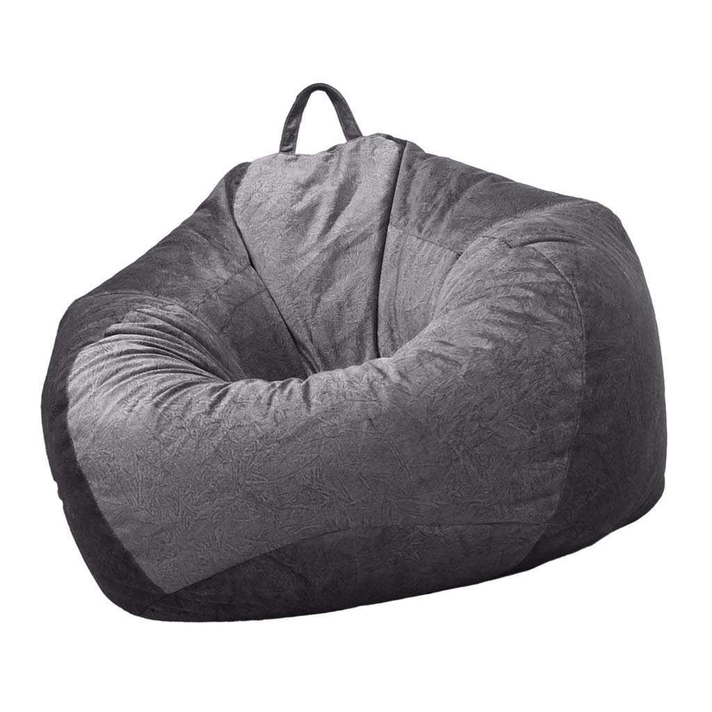 joyMerit Warm Plush Stuffed Animal Bean Bag Storage Cover, Beanbag Covers Only for Organizing Plush Toys - Dark Grey