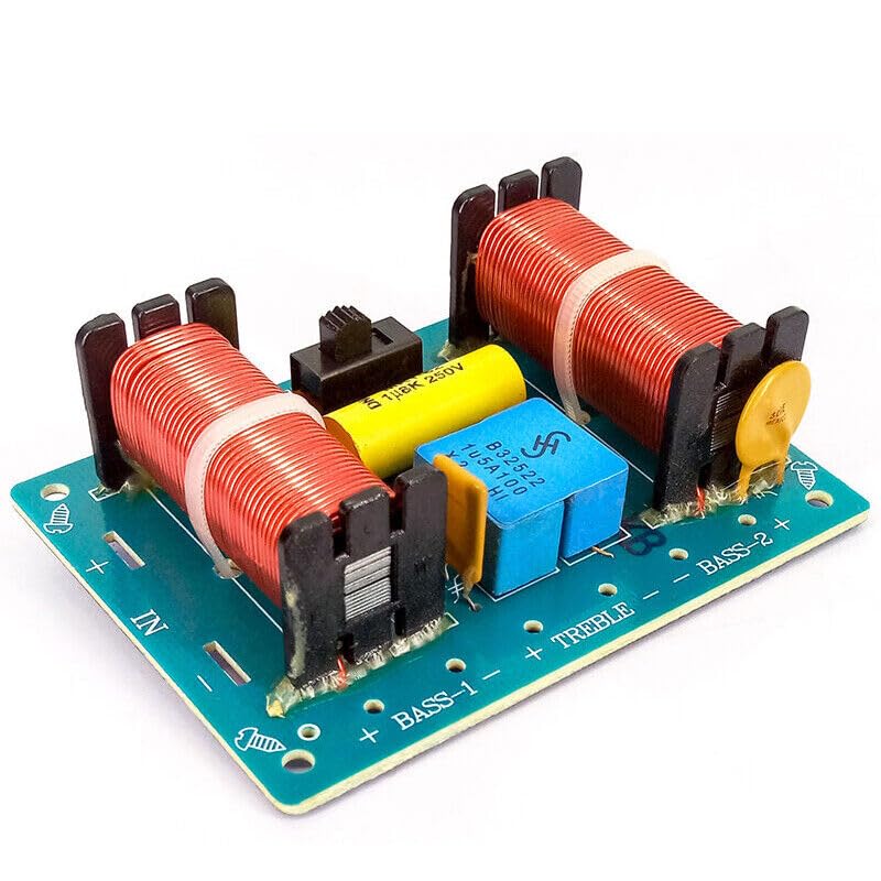 2pcs 100W Double Woofer Bass Speaker Frequency Divider Audio Crossover Filter #1