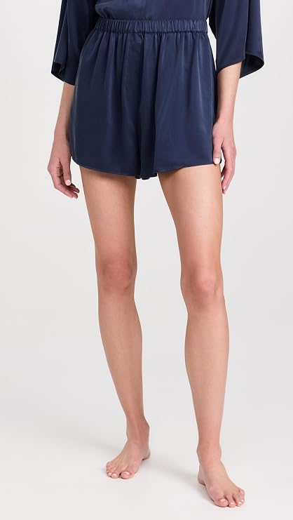 Lunya Women's Washable Silk Relaxed Button Up Short Set
