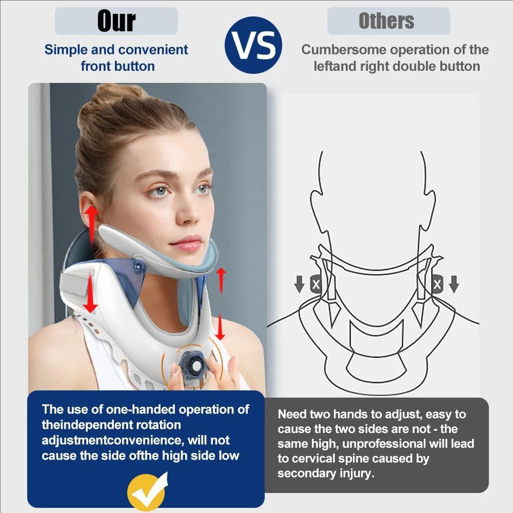 Dispositivo Di Trazione Cervicale Leggero e Regolabile,Corregge La Colonna Vertebrale, Utilizzato Per Il Dolore Al Collo e Il Supporto, Alleviando La Pressione e La Tensione Cervicale.