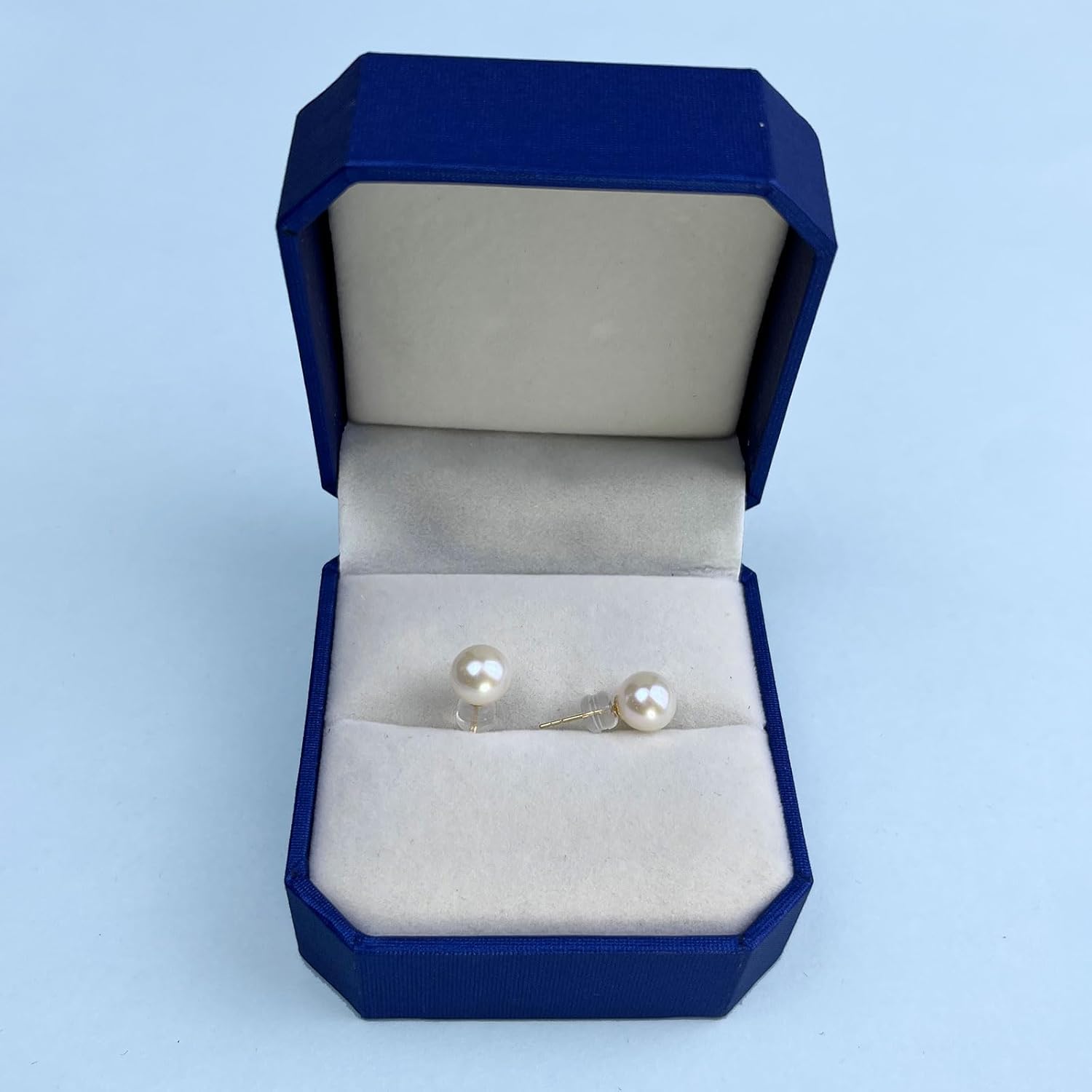 14K Solid Gold Earrings with Akoya Cultured Pearl Studs, Classic Round Blue/Golden/White Pearl, Hypoallergenic for Sensitive Ears, Jewelry Gifts for Women - Image 7