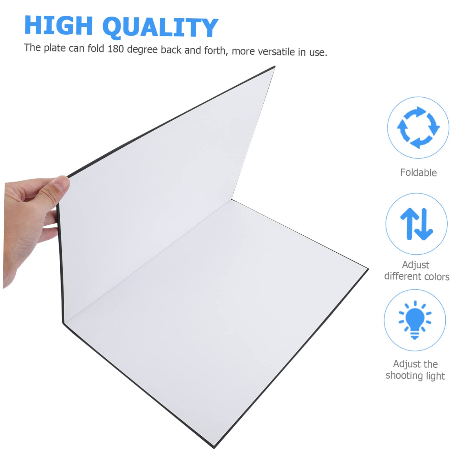 HOMSFOU A3 Photography Accessory Double-Sided Reflective Board Light Diffuser 3-in-1 Folding Design for