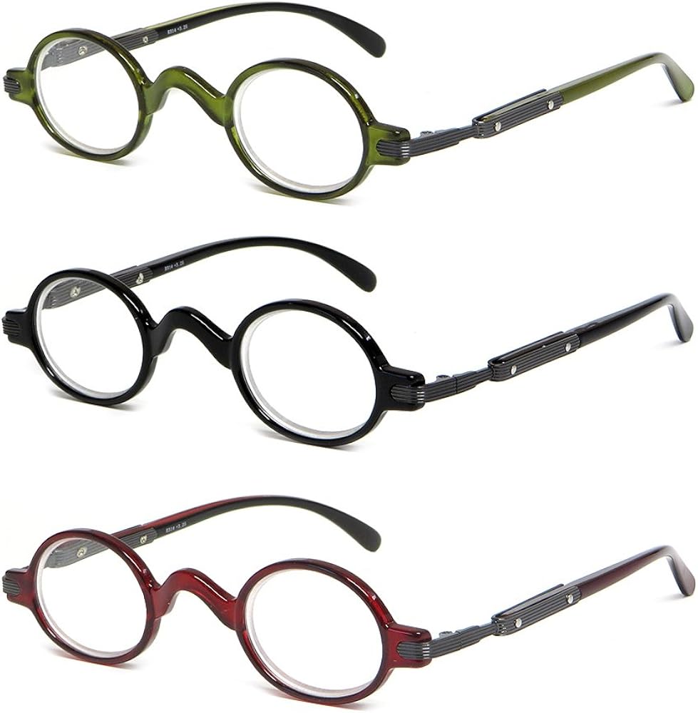 Calabria R314 Unisex Vintage Professor Oval Reading Glasses Incredibly Lightweight