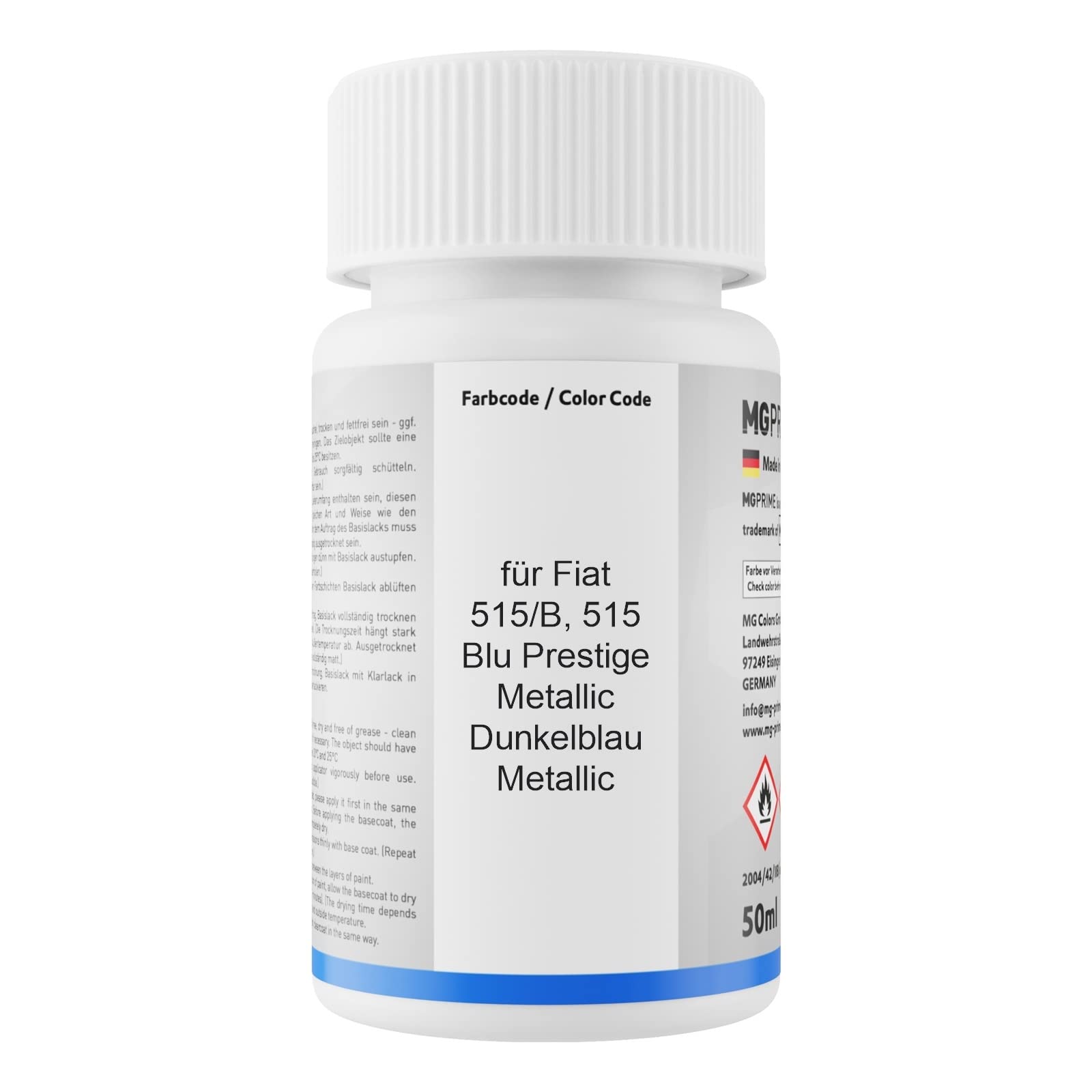 Peinture Voiture Kit De Bombe Aérosol Fiat 455/A / 455 Blu Imperial / Imperialblau 400ml