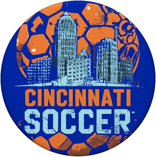 Miniatura 3 de Cincinnati Soccer City Skyline Cool Cincy Futbol PopSockets Standard PopGrip