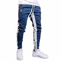 【NONCODE】Zippy String Track Pants Men's Skinny Stripe Casual Elastic Close Bottom Track Pants