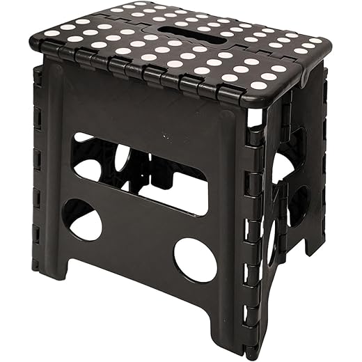 Calandis Folding Stool Black 29cm x 22cm x 32cm