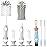Ariseno 5-in-1 Baby Bottle Cleaner Set, Including Nylon & Silicone Bottle Brush, Cap, Straw & Nipple Brushes, BPA-Free (Grey)