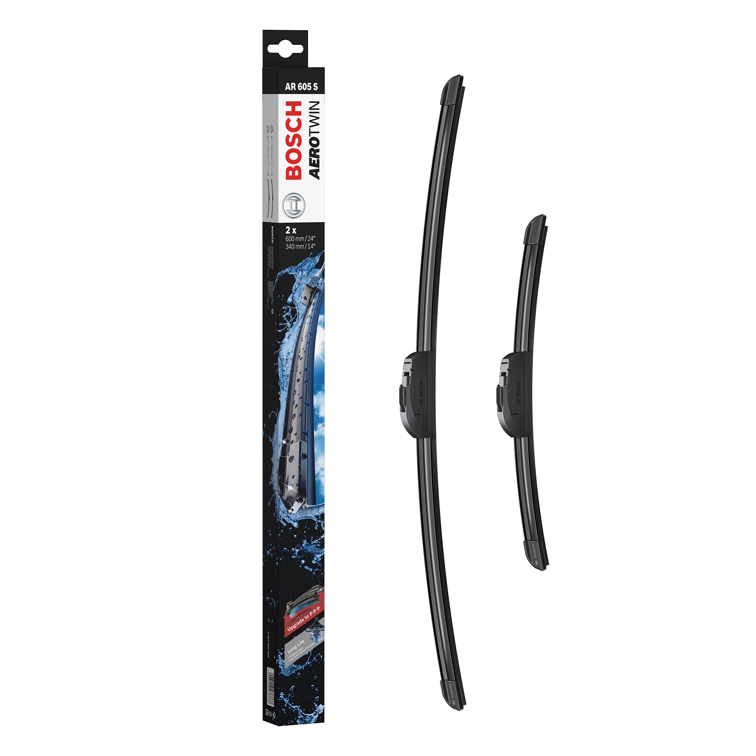 BOSCH Balai d'essuie-glace Aerotwin Retro Spoiler AR605S 3397007504 Compatible avec: DAIHATSU CHARADE VIII, FIAT 500, FORD KA, HONDA CITY V Stufenheck, CIVIC VII Hatchback, STREAM, KIA PICANTO III