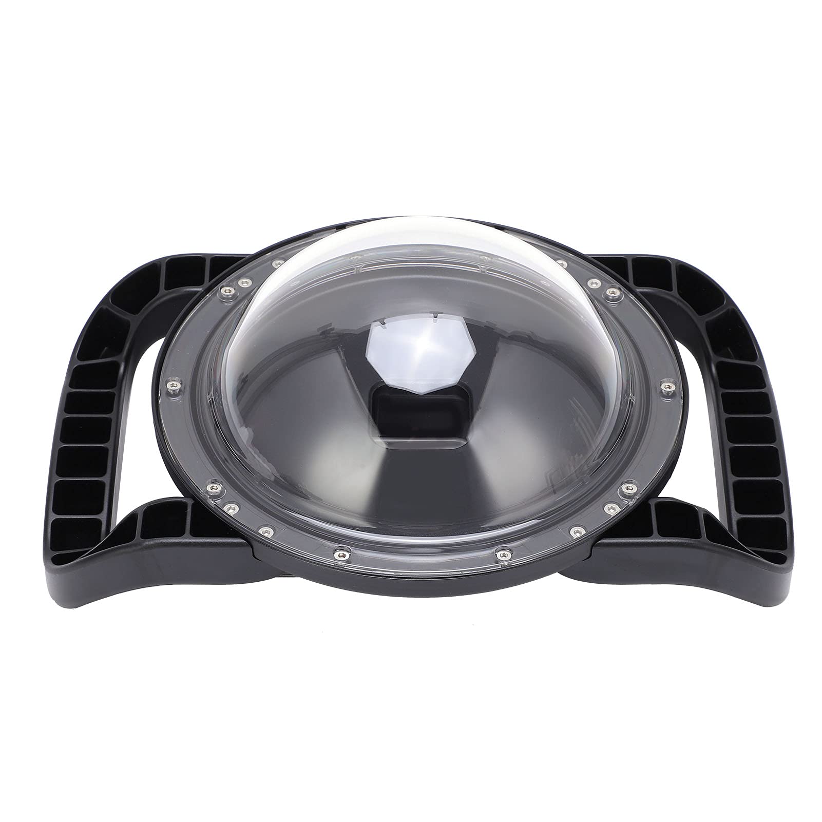 Denash Carcasa para Cámara Domo, Carcasa Protectora Portátil de Doble Puerto, Resistente Al Agua, Duradera, 93% de Transmitancia de Luz, Acrílico + Aleación de Aluminio para Cámara de