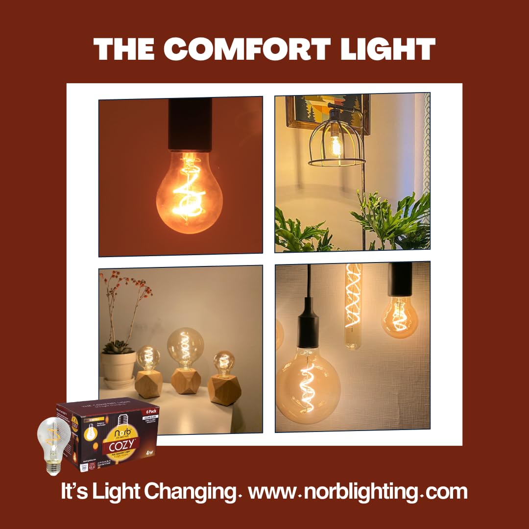 Norb NorbCOZY A19 Vintage-Style LED Bulb - 4W Clear Glass