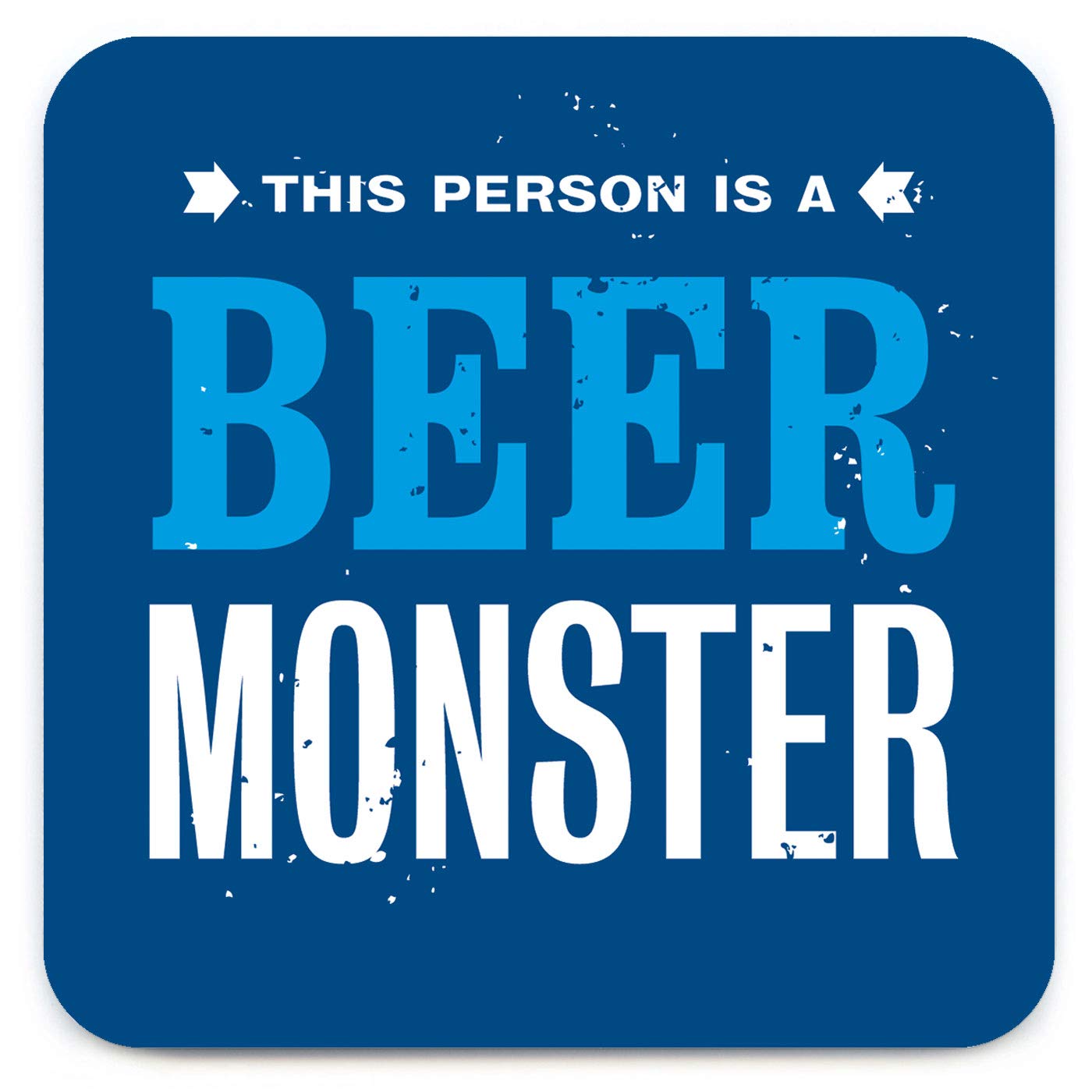 Brainbox Candy - Funny 'Beer Monster Coaster - SPECKLED' - Small Gift Ideas For Him Her - Friends Birthday - Housewarming Present - New Home Gift - Funny Gifts For Women Men