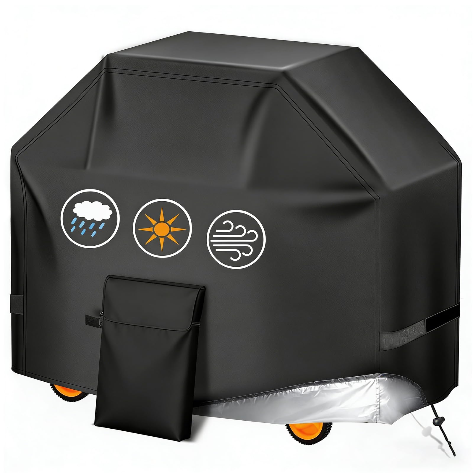 Copertura per barbecue impermeabile 420D resistente per barbecue a 5 fuochi 730-0958 cinghie regolabili Outdoor resistente agli strappi Protezione barbecue Accessori per griglia