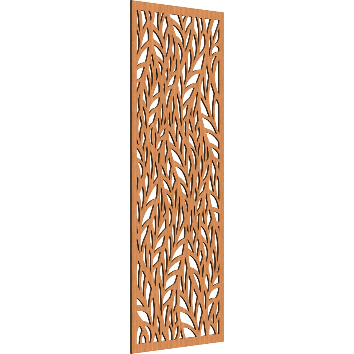 Ortonville Decorative Pierced Fretwork Wood Wall Panels, 25 3/8"W x 64 3/8"H x 3/8"T, Cherry