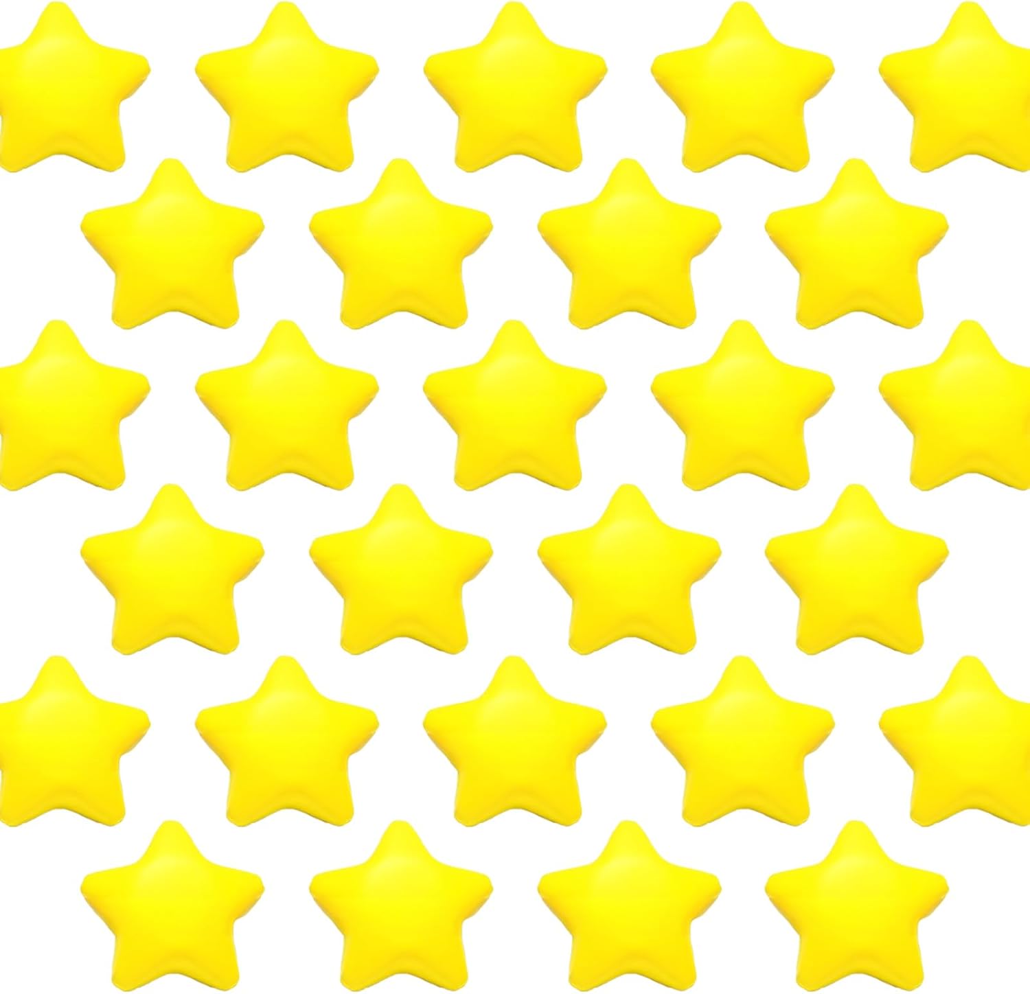 20 Pcs Star Stress Balls, 3 Inch Yellow Anxiety Relief Star Toys Stress Squeeze Neon Yellow Stars Mini Foam Balls Star Stress Relief Toys for Carnival Reward, Party Bag Gift Fillers