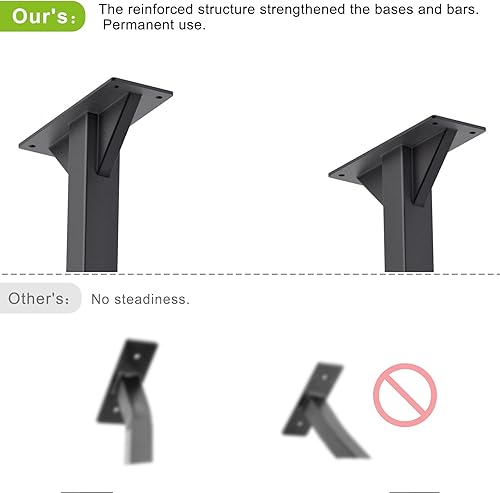 Miniatura 4 de Kipika Barra de dominadas montada en el techo de 48 pulgadas, barra de barbilla multiagarre resistente, barra de dominadas montada, altura