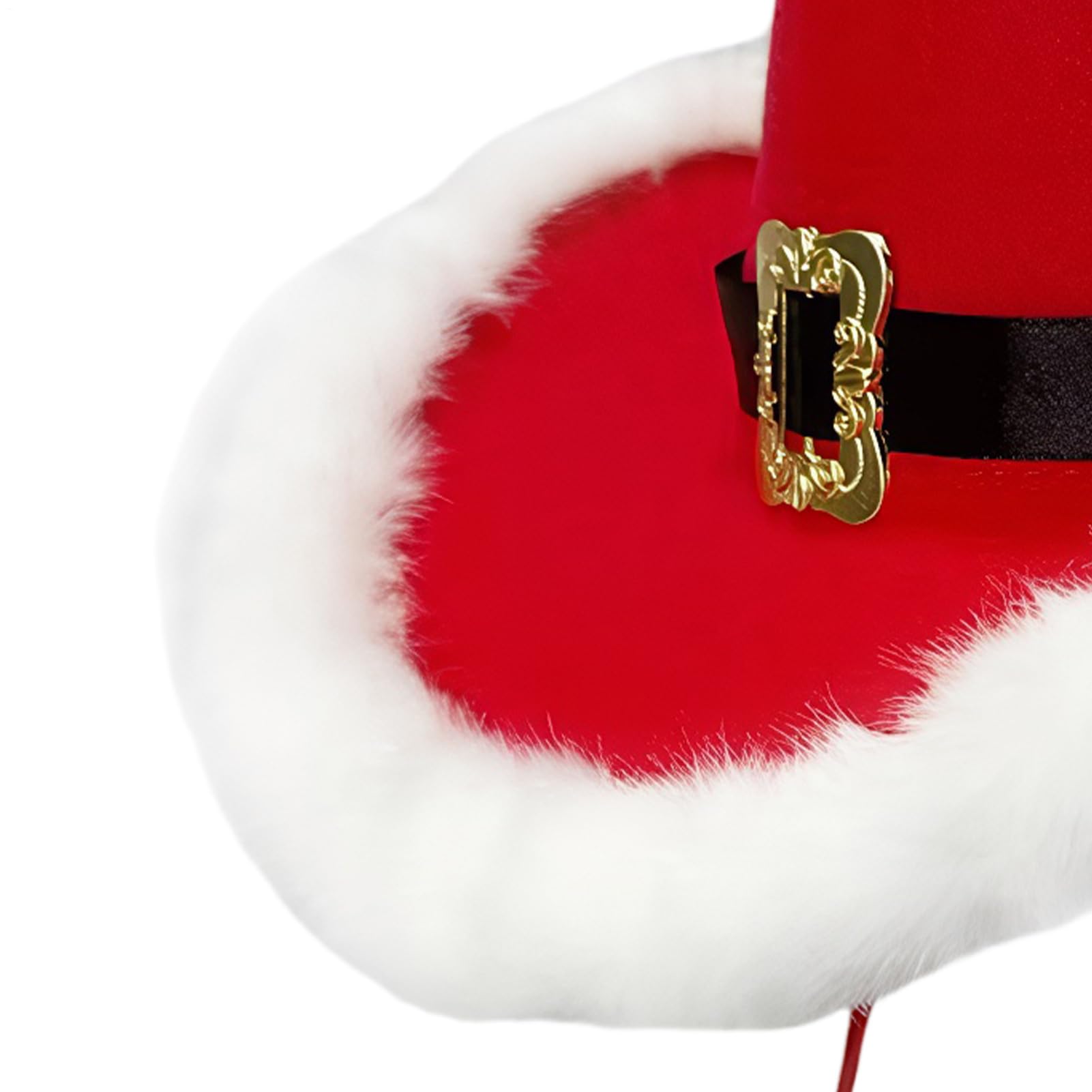 Sombrero De Rojo Gorro con Diseño de Pompones | Gorros De Santa Para Adultos Con Borde De Peluche Blanco Para Niñas Y Adultas Disfraces Navideños Accesorios Fotos Actuación