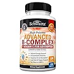 Vitamin B Complex with Vitamin C for Maximum Absorption - Methylcobalamin b12 & Folate Folic Acid Supplement - B1 B2 B3 B5 B6 B7 B9 for Immune Energy & Nervous System Support - Non-GMO, 120 count