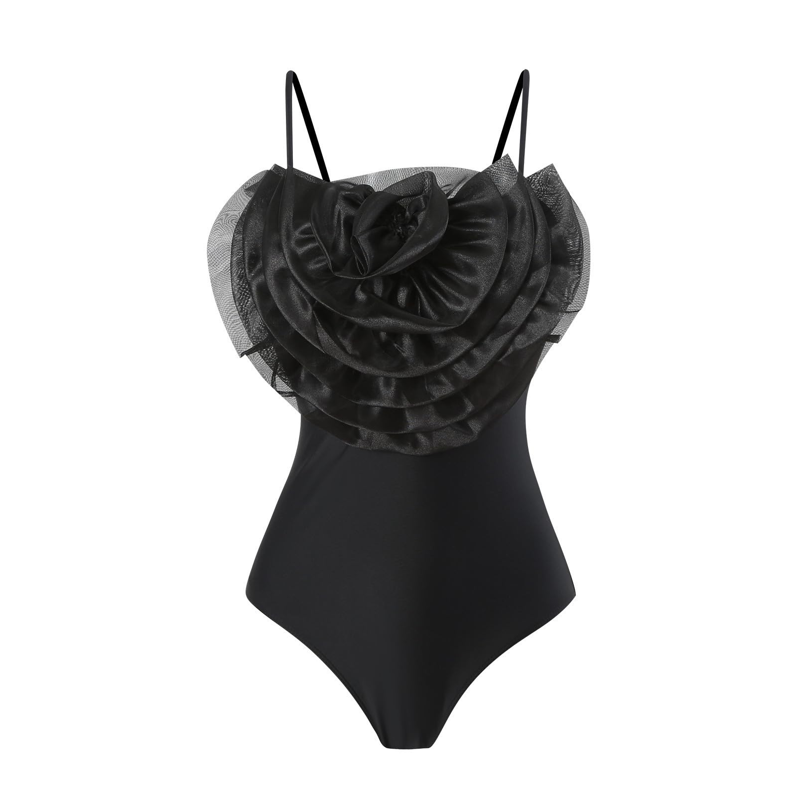 Costume da bagno estivo da donna con fiori grandi, 1 pezzo + 1 copricostume da bagno con due stampe Monokini Bikini 2 costumi da bagno Tankini Set per vacanze Beachwear Costumi da bagno