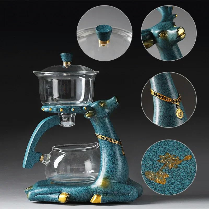 RAEF Deviazione Magnetica dell'Acqua per teiera in Vetro per infusori sfusi da Cucina bollitori per Cucinare Set Magnetico Tetera per infusore per tè