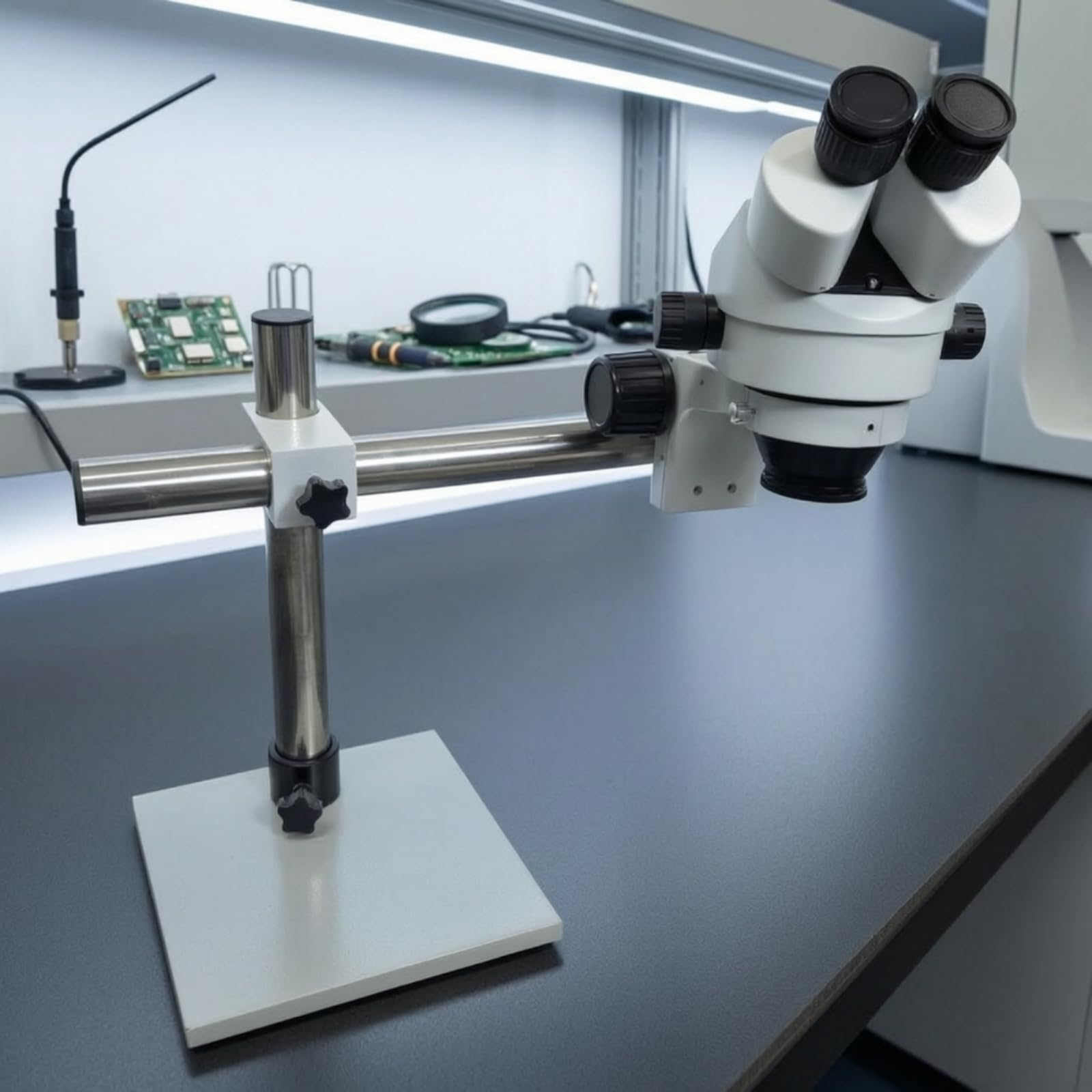 Schmuck Inspektionslupe Stereomikroskop Optikgerät Binokulares Mikroskop mit Großem Arbeitsabstand 165 Mm für Werknahe Aufgaben für Schmuckprüfung Feinlötung Leiterplatteninspektion