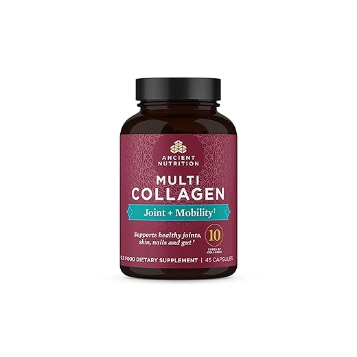 Ancient Nutrition Collagen Pills for Joint Support, Multi Collagen Capsules 45 Ct, Joint + Mobility, Supports Joints, Skin & Nails, Exercise Recovery, Paleo and Keto Friendly, Gluten Free