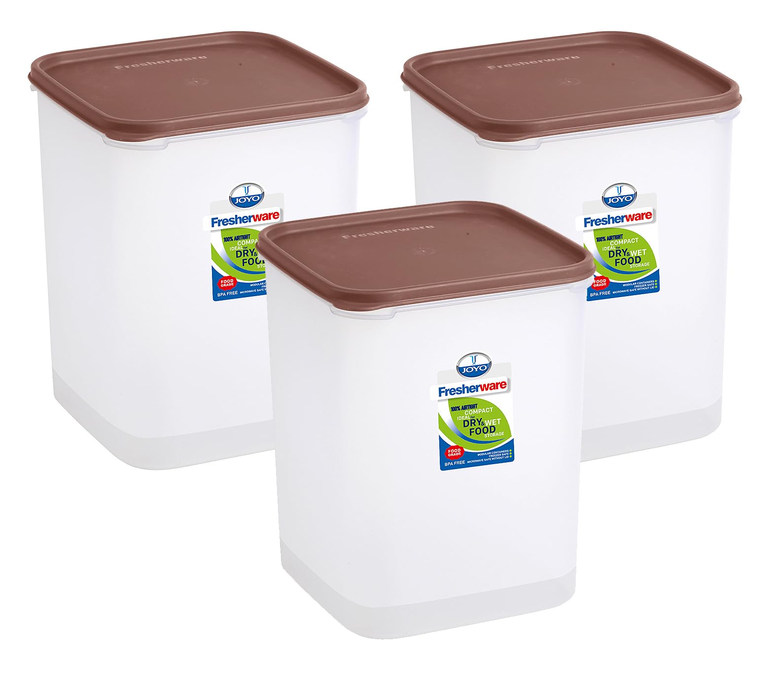 See full amazon price history chart for JOYO Fresherware Square Smart Modular Kitchen Storage Plastic Container 6 Litres (5750 ml) (BROWN)(Pack of 3) JOYO Fresherware Square Smart Modular Kitchen Storage Plastic Container 6 Litres (5750 ml) (BROWN)(Pack of 3) (B0CJKPZXMB) Amazon Price History, Amazon Price Tracker