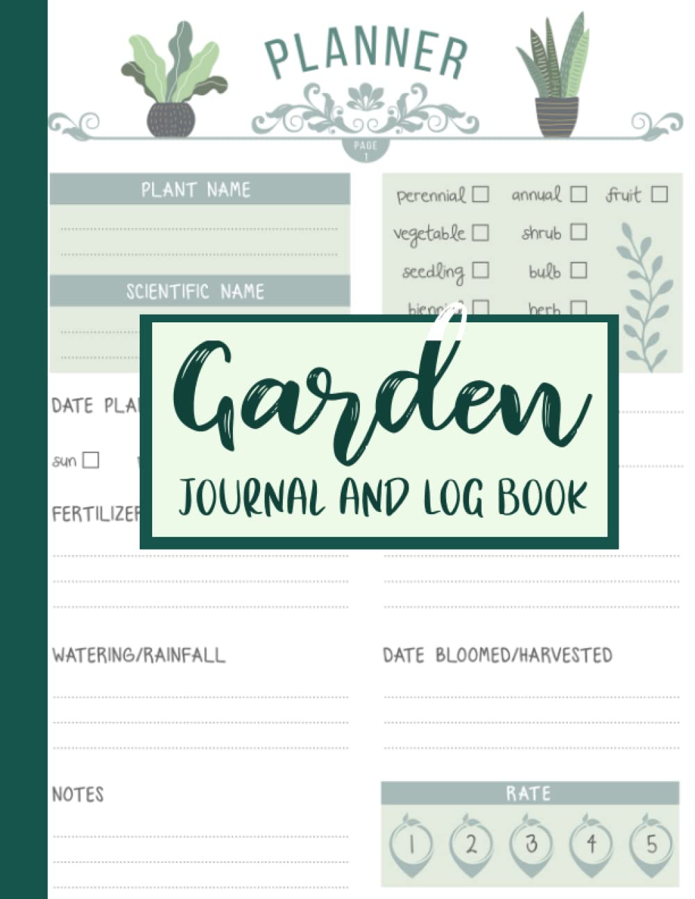 Garden Planner And Log Book: Monthly Garden Planner, for Avid Gardeners, Flowers, Vegetable Growing, Plants Profiles and Layout Design, journal for an abundant harvest, Sweary Gardening Gifts