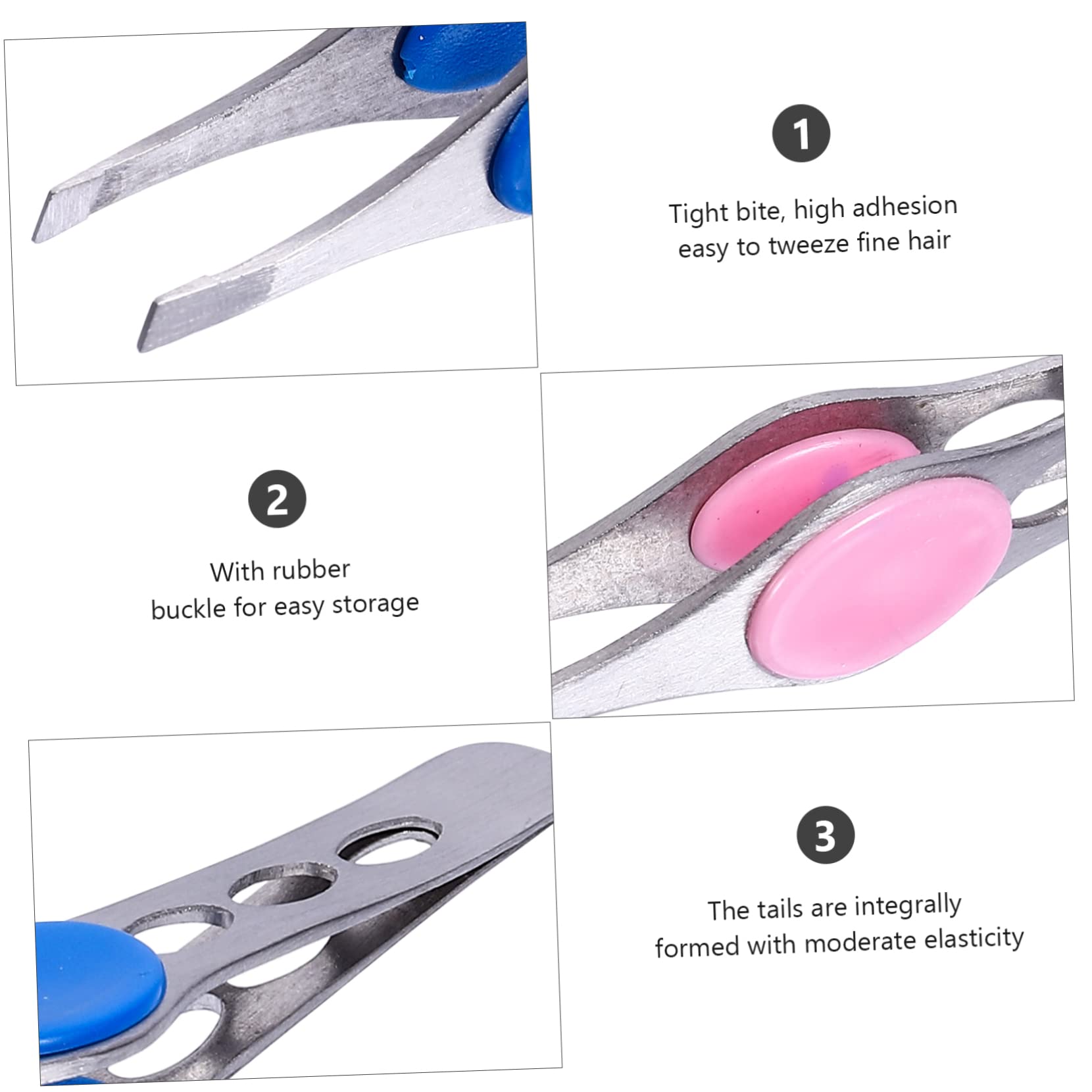 3 Set Eleganti Di Strumenti Per La Bellezza Delle Sopracciglia Pinzette Di Precisione Per Sopracciglia Per Uso Domestico 4 Pezzi * 3
