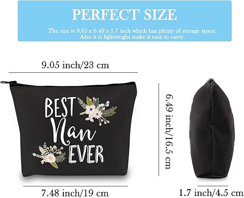 Miniatura 2 de Bolsa de maquillaje para abuela, regalo para el día de la madre, regalos de cumpleaños para abuela, bolsa de cosméticos para mejor Nan Ever, bolsa