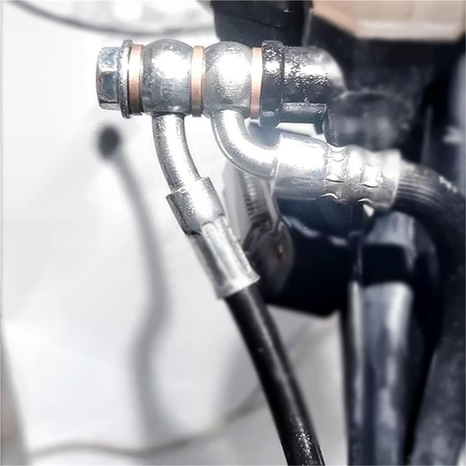 Tubo flessibile dell'olio M10 28°-28° Tubo Flessibile Idraulico Per Moto Accessori Per Frizione Freno Anteriore E Posteriore Rinforzato In Acciaio Inossidabile Intrecciato(300cm)