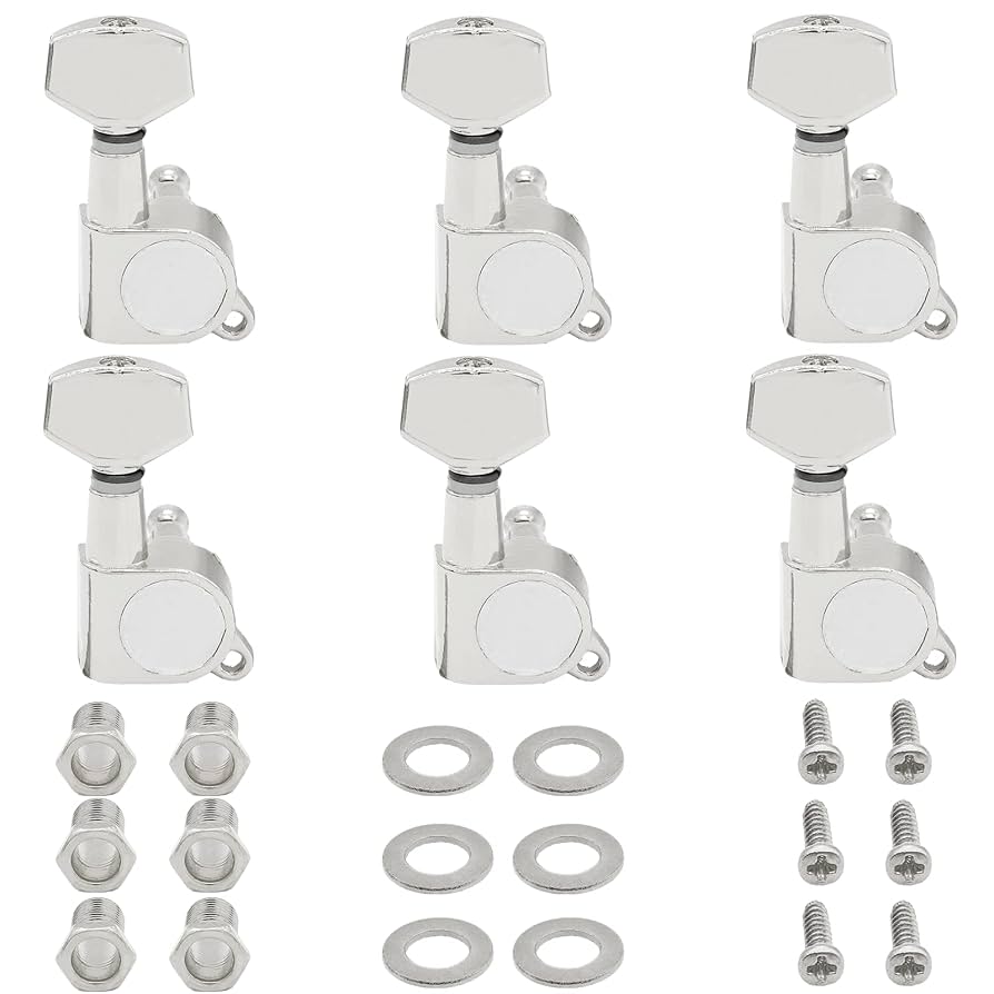 Amazon.com: Kyuionty Guitar 6 Inline String Tuning Pegs