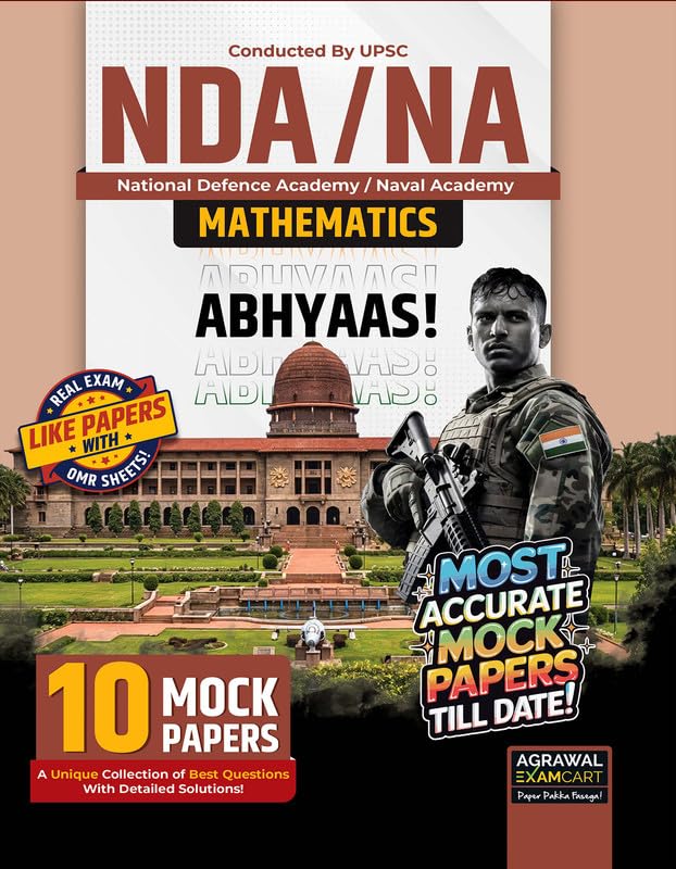Image of Examcart UPSC NDA /NA Entrance Exam Practice Book Combo 2026 | Mathematics + General Ability Test (GAT) | 20 Abhyaas Mock Test Papers | National ... Exam (English) (Set of 2 Books) (NDA Conquer)