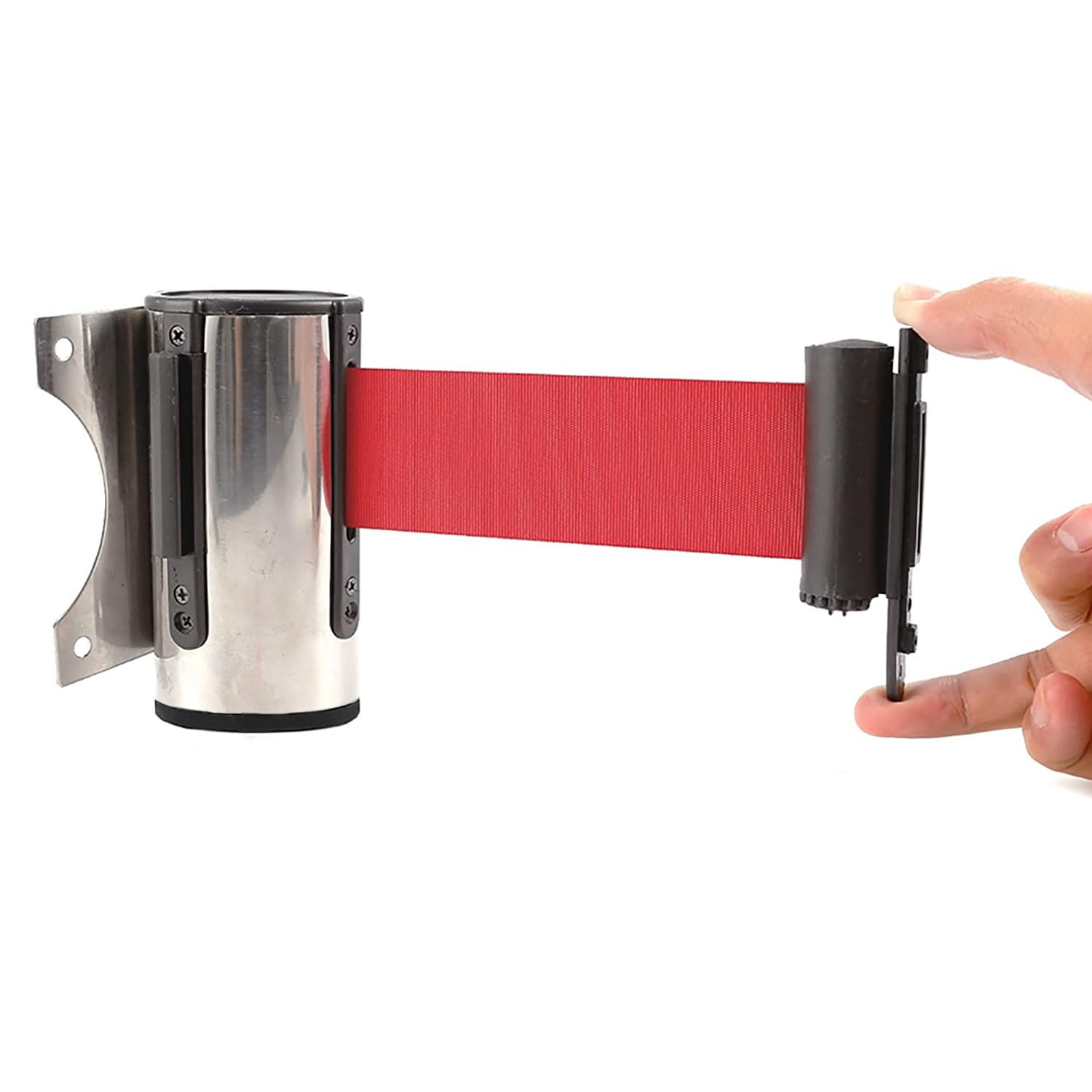 Cinta Separadora Extensible Barrera 2M Cinta Separadora Retractil Montaje en Pared Cintas Separadoras Crowd Control Cinta Seguridad con Acccesorios